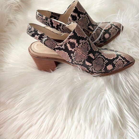 NWOT Cole Haan Vicky Slingback snake skin heel, 8 - Picture 6 of 15